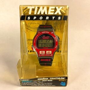 RARE Timex Ironman Triathlon Ladies/Womens/Unisex Watch Red w/ INDIGLO